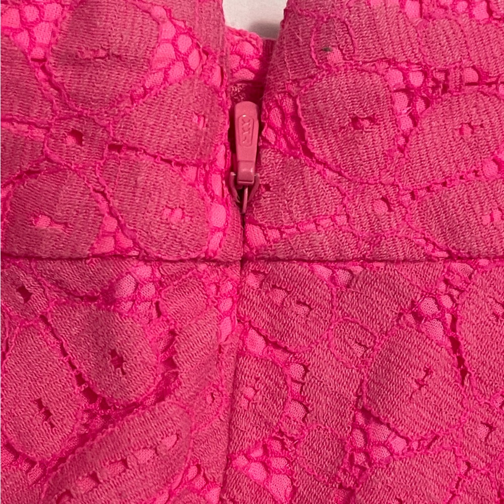 Lilly Pulitzer Vibrant Pink Lace Skater Skirt Size 0 - Picture 9 of 9